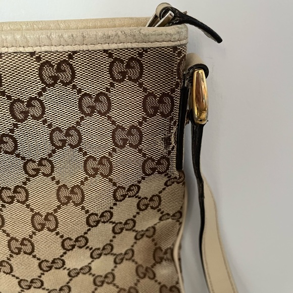 Authentic Gucci GG Canvas and Leather Abbey Messenger Bag - Picture 11 of 16